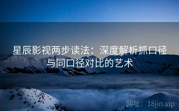 星辰影视两步读法：深度解析抓口径与同口径对比的艺术