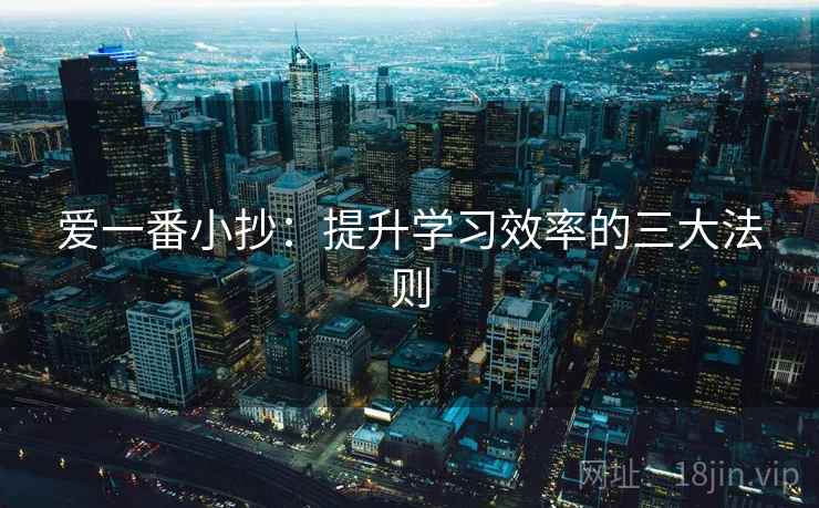 爱一番小抄：提升学习效率的三大法则