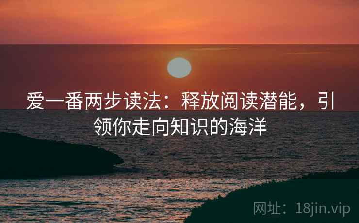 爱一番两步读法:释放阅读潜能,引领你走向知识的海洋